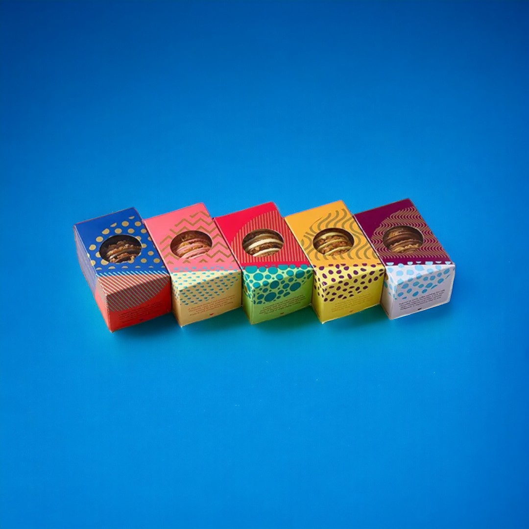 branded boxes with windows